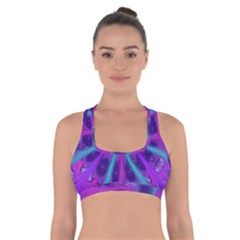 Wallpaper Tie Dye Pattern Cross Back Sports Bra by Ravend