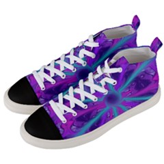 Wallpaper Tie Dye Pattern Men s Mid-top Canvas Sneakers by Ravend