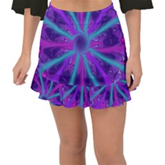 Wallpaper Tie Dye Pattern Fishtail Mini Chiffon Skirt by Ravend