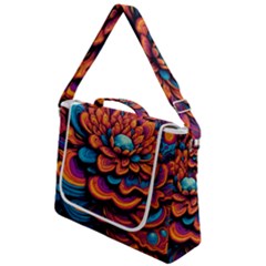 Flowers Painting Box Up Messenger Bag by Ravend