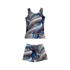 Fantasy Psychedelic Building Spiral Kids  Boyleg Swimsuit by Ravend