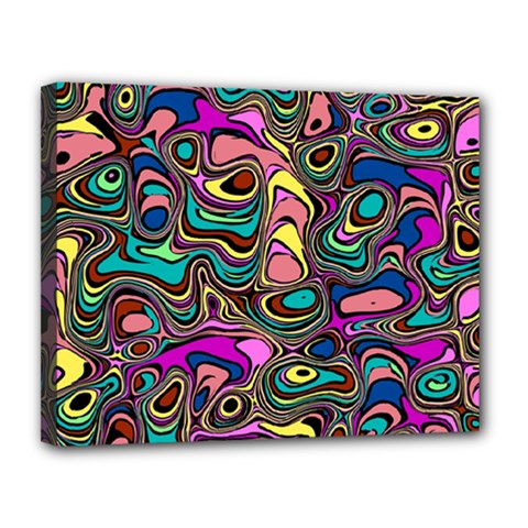 Bending Rotate Distort Waves Canvas 14  X 11  (stretched) by Ravend