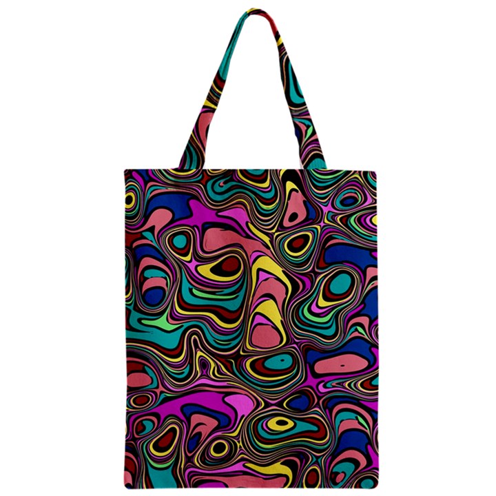 Bending Rotate Distort Waves Zipper Classic Tote Bag