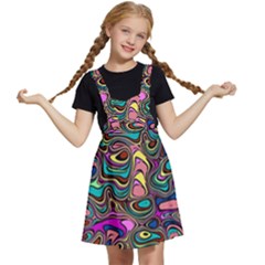 Bending Rotate Distort Waves Kids  Apron Dress by Ravend