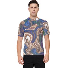 Pattern Psychedelic Hippie Abstract Men s Short Sleeve Rash Guard by Ravend