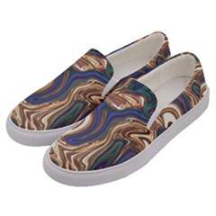 Pattern Psychedelic Hippie Abstract Men s Canvas Slip Ons by Ravend