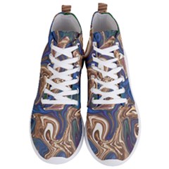 Pattern Psychedelic Hippie Abstract Men s Lightweight High Top Sneakers by Ravend