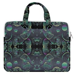 Background Pattern Mushrooms Macbook Pro 13  Double Pocket Laptop Bag by Ravend