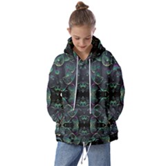 Background Pattern Mushrooms Kids  Oversized Hoodie by Ravend