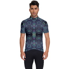 Background Pattern Mushrooms Men s Short Sleeve Cycling Jersey by Ravend