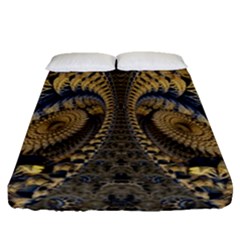 Fractal Spiral Infinite Psychedelic Fitted Sheet (queen Size) by Ravend