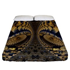 Fractal Spiral Infinite Psychedelic Fitted Sheet (california King Size) by Ravend