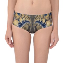 Fractal Spiral Infinite Psychedelic Mid-waist Bikini Bottoms by Ravend