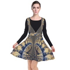 Fractal Spiral Infinite Psychedelic Plunge Pinafore Dress by Ravend