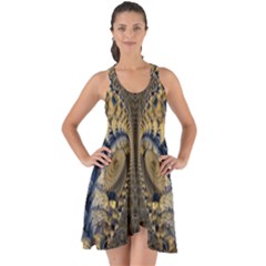 Fractal Spiral Infinite Psychedelic Show Some Back Chiffon Dress