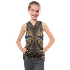 Fractal Spiral Infinite Psychedelic Kids  Sleeveless Hoodie