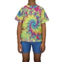 Fractal Spiral Abstract Background Kids  Short Sleeve Swimwear View1