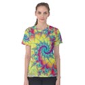 Fractal Spiral Abstract Background Women s Cotton T-Shirt View1