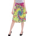 Fractal Spiral Abstract Background Midi Beach Skirt View1