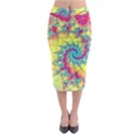 Fractal Spiral Abstract Background Midi Pencil Skirt View1