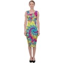 Fractal Spiral Abstract Background Sleeveless Pencil Dress View1