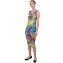 Fractal Spiral Abstract Background Sleeveless Pencil Dress View2