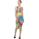 Fractal Spiral Abstract Background Sleeveless Pencil Dress View3