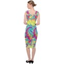 Fractal Spiral Abstract Background Sleeveless Pencil Dress View4