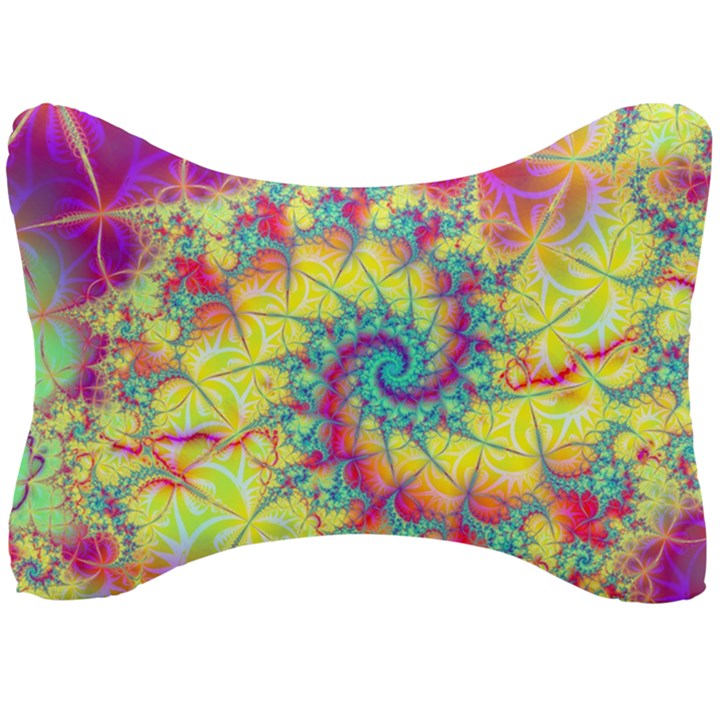 Fractal Spiral Abstract Background Seat Head Rest Cushion