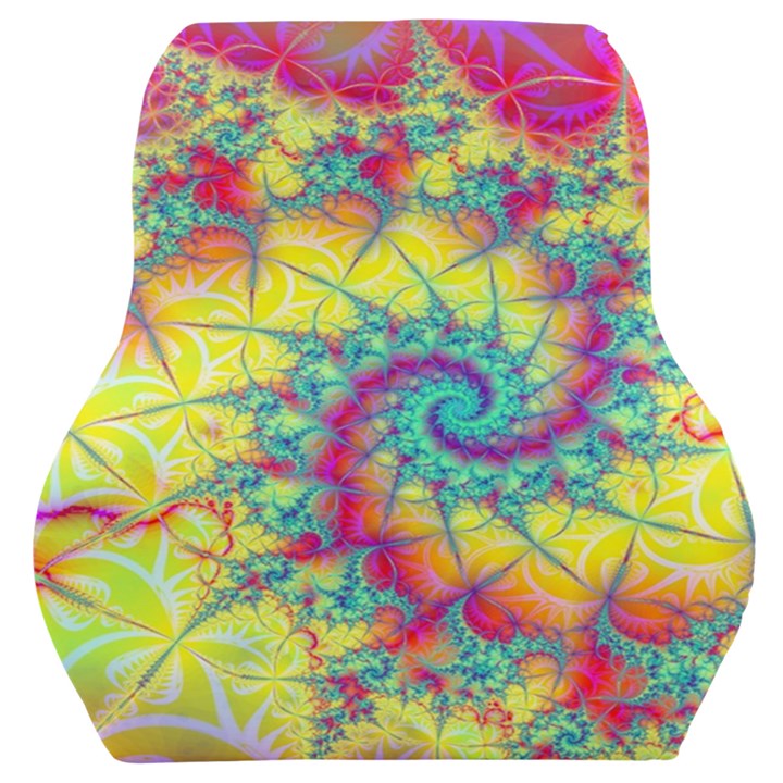 Fractal Spiral Abstract Background Car Seat Back Cushion 