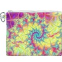 Fractal Spiral Abstract Background Canvas Cosmetic Bag (XXXL) View1