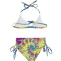 Fractal Spiral Abstract Background Kids  Classic Bikini Set View2