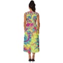 Fractal Spiral Abstract Background Sleeveless Round Neck Midi Dress View4