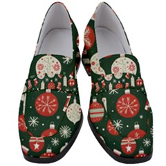 Christmas Decoration Winter Xmas Women s Chunky Heel Loafers by Vaneshop