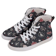 Christmas Winter Xmas Women s Hi-top Skate Sneakers by Vaneshop