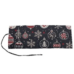 Christmas Winter Xmas Roll Up Canvas Pencil Holder (s) by Vaneshop