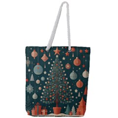 Tree Christmas Full Print Rope Handle Tote (large) by Vaneshop