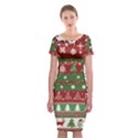 Christmas Decoration Winter Xmas Pattern Classic Short Sleeve Midi Dress View1