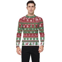 Christmas Decoration Winter Xmas Pattern Men s Long Sleeve Rash Guard by Vaneshop