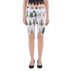 Christmas Trees Yoga Cropped Leggings by Vaneshop