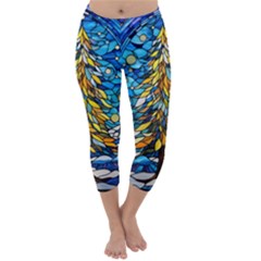 Stained Glass Winter Capri Winter Leggings 