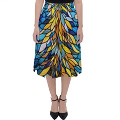 Stained Glass Winter Classic Midi Skirt by Vaneshop