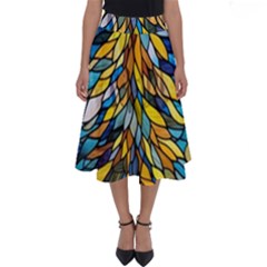 Stained Glass Winter Perfect Length Midi Skirt by Vaneshop