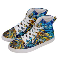 Stained Glass Winter Men s Hi-top Skate Sneakers by Vaneshop