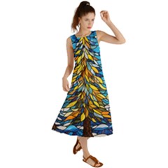 Stained Glass Winter Summer Maxi Dress by Vaneshop