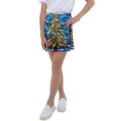 Stained Glass Winter Kids  Tennis Skirt by Vaneshop