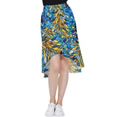 Stained Glass Winter Frill Hi Low Chiffon Skirt by Vaneshop