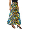 Stained Glass Winter Tiered Ruffle Maxi Skirt View3