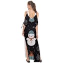 Snowman Christmas Maxi Chiffon Cover Up Dress View2