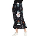 Snowman Christmas Maxi Fishtail Chiffon Skirt View1